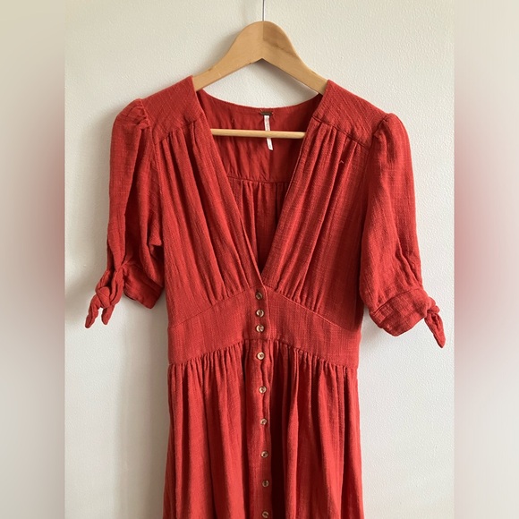 Free People Love of my Life Midi Dress - Terracotta color - Picture 4 of 6